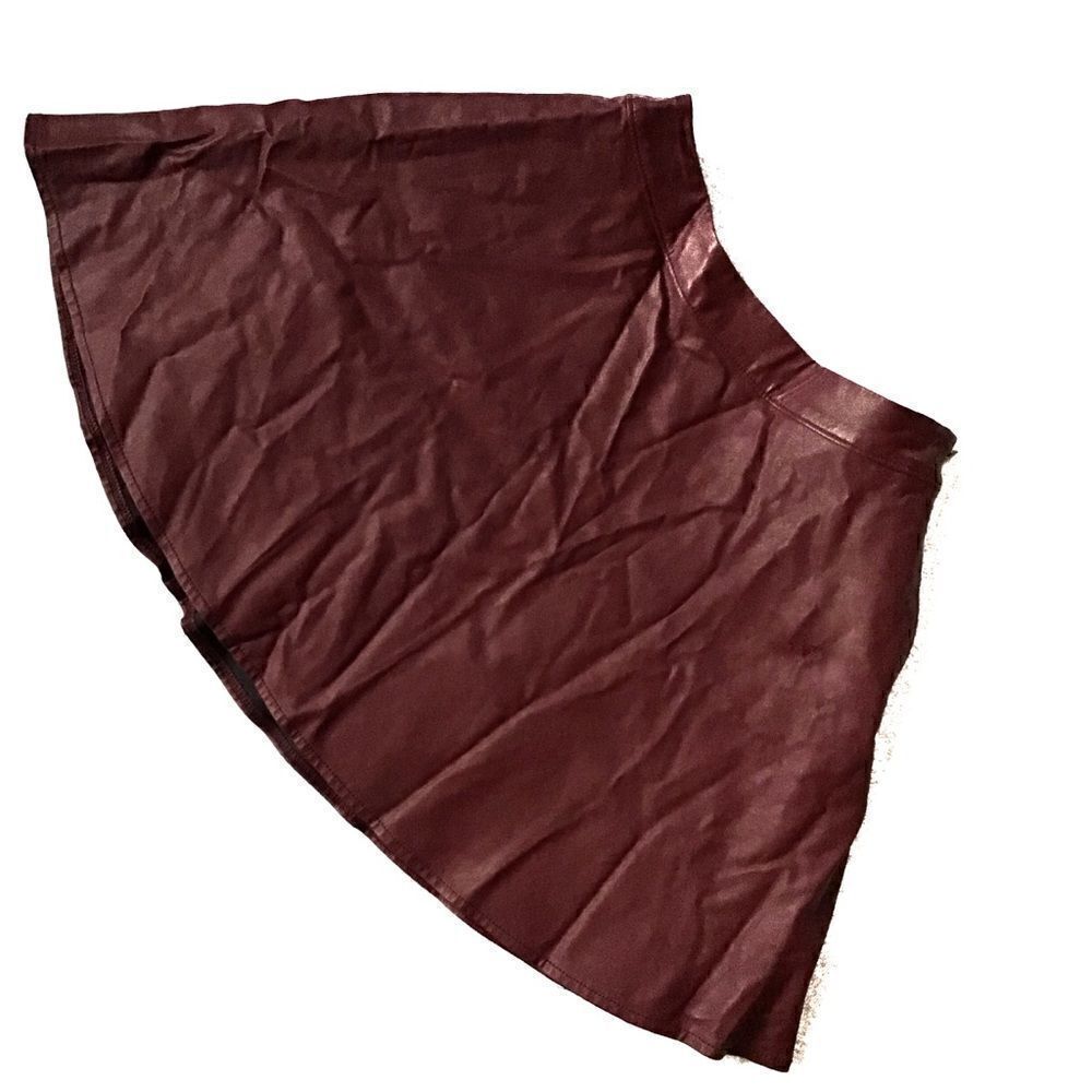 Abercrombie&Fitch Vegan Faux Leather Skater Skirt